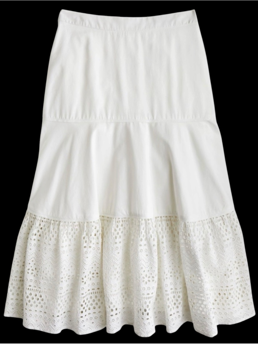 Point Sur Tiered Eyelet Skirt Size 4